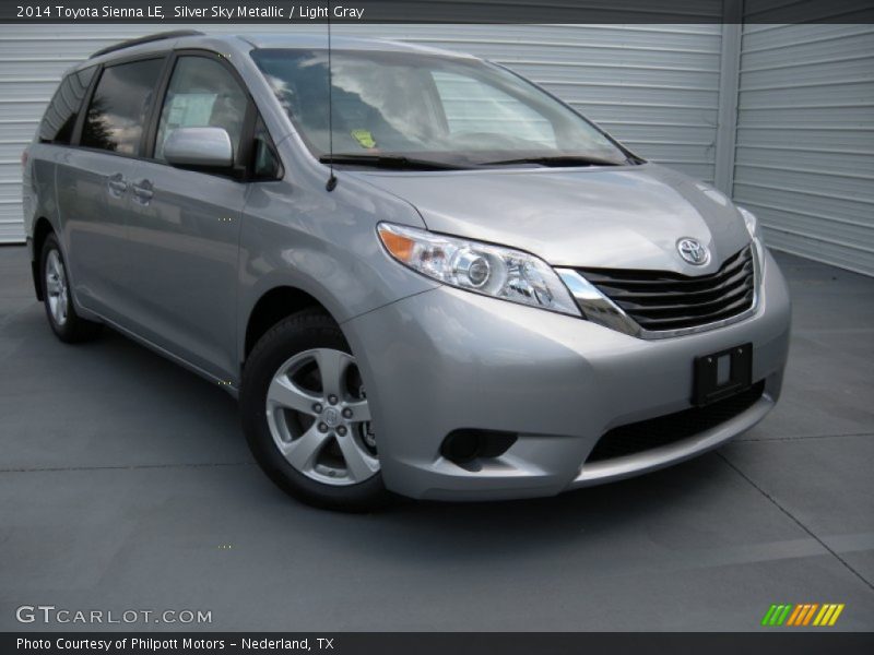 Silver Sky Metallic / Light Gray 2014 Toyota Sienna LE