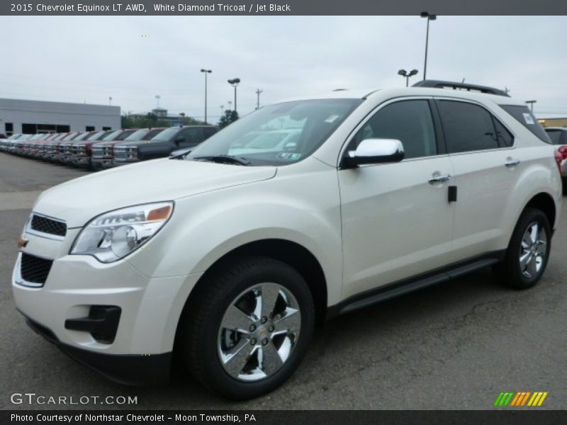 White Diamond Tricoat / Jet Black 2015 Chevrolet Equinox LT AWD