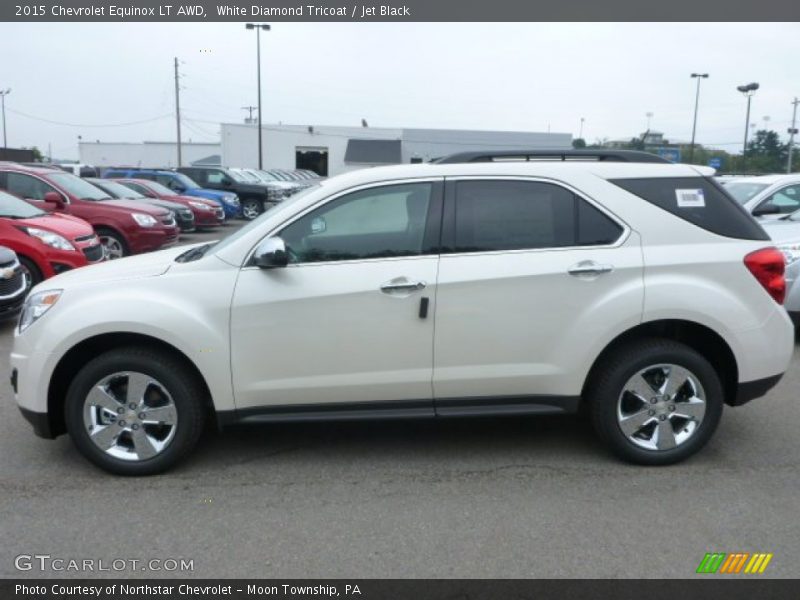 White Diamond Tricoat / Jet Black 2015 Chevrolet Equinox LT AWD