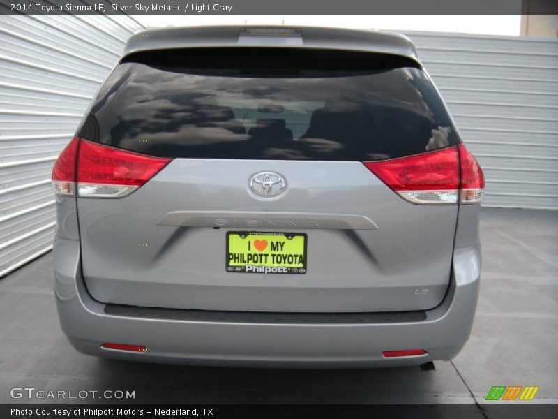 Silver Sky Metallic / Light Gray 2014 Toyota Sienna LE