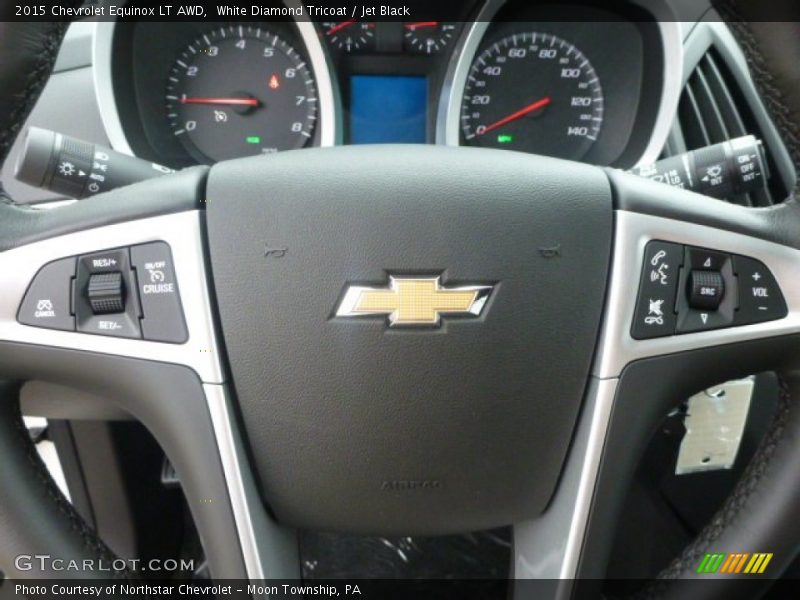 White Diamond Tricoat / Jet Black 2015 Chevrolet Equinox LT AWD