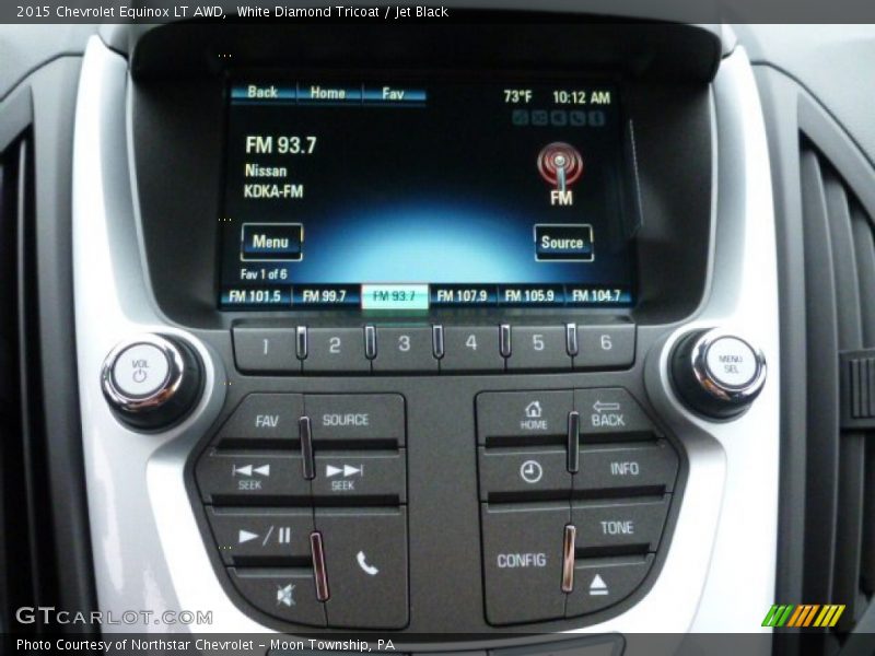 White Diamond Tricoat / Jet Black 2015 Chevrolet Equinox LT AWD