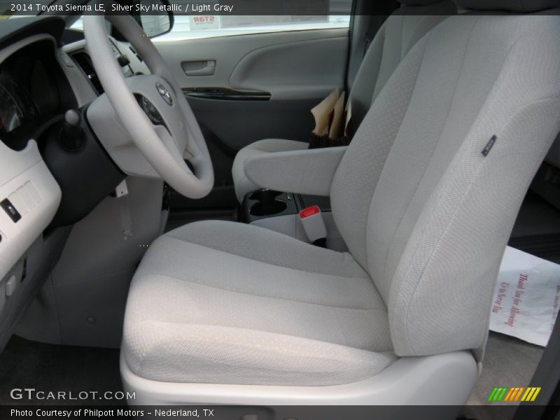 Silver Sky Metallic / Light Gray 2014 Toyota Sienna LE