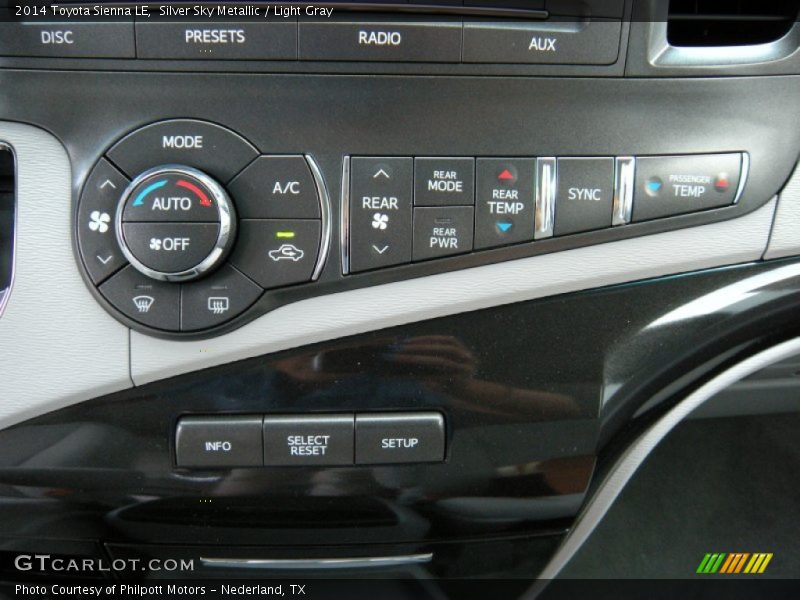 Silver Sky Metallic / Light Gray 2014 Toyota Sienna LE