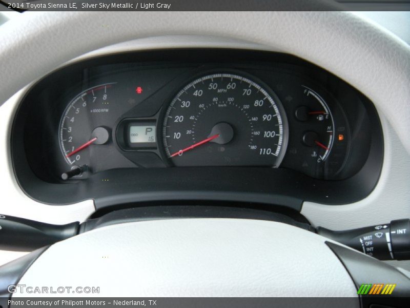 Silver Sky Metallic / Light Gray 2014 Toyota Sienna LE