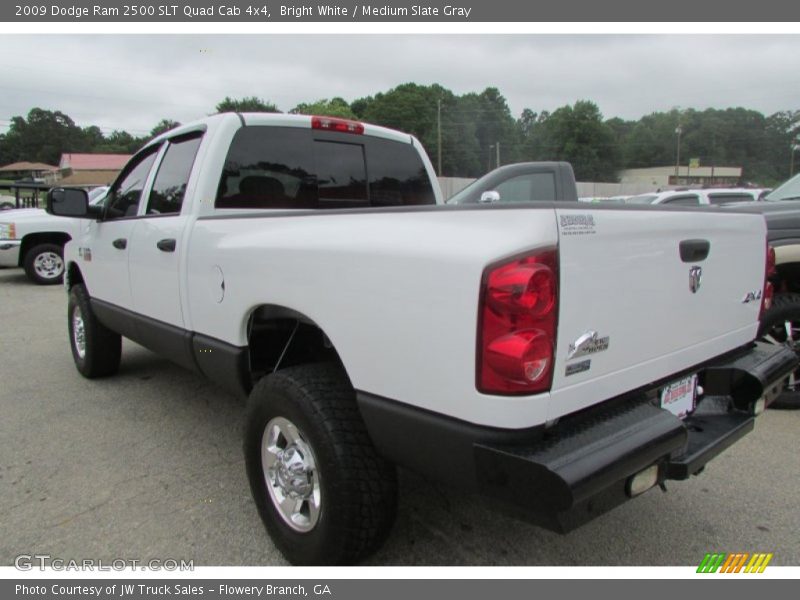 Bright White / Medium Slate Gray 2009 Dodge Ram 2500 SLT Quad Cab 4x4