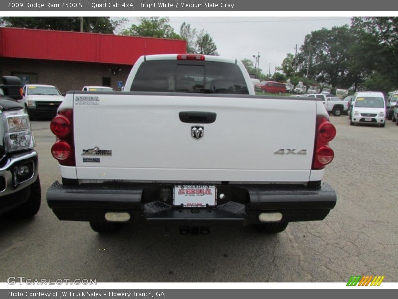 Bright White / Medium Slate Gray 2009 Dodge Ram 2500 SLT Quad Cab 4x4