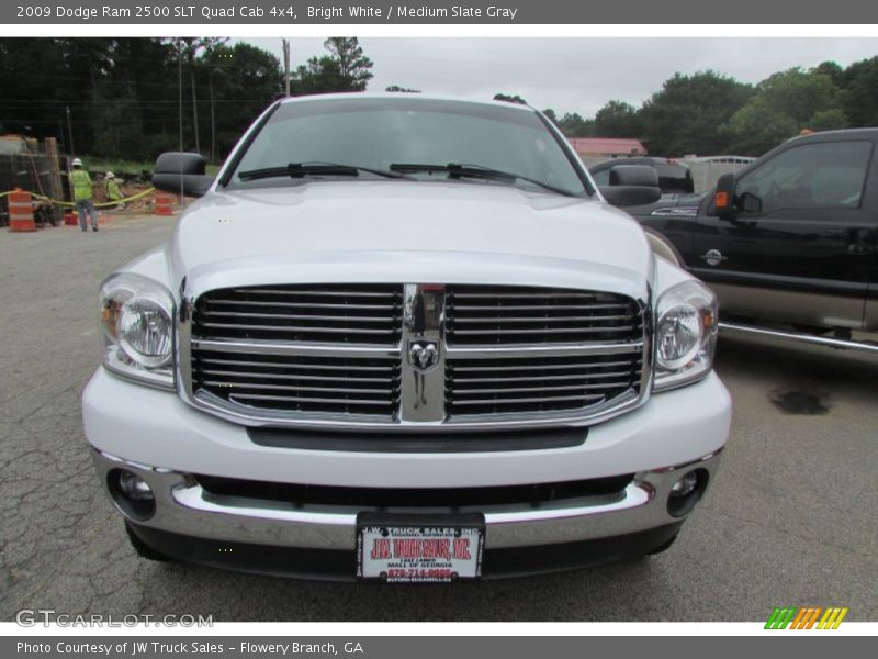 Bright White / Medium Slate Gray 2009 Dodge Ram 2500 SLT Quad Cab 4x4