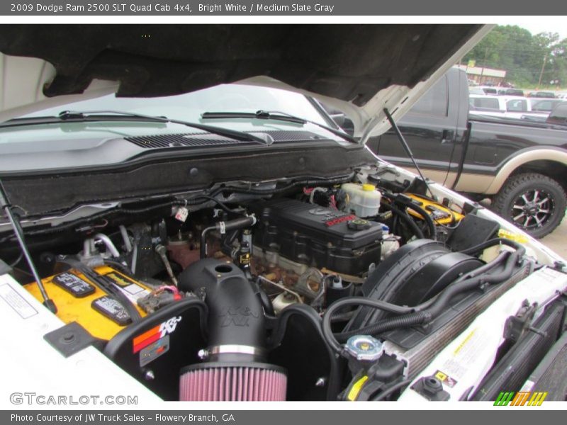 Bright White / Medium Slate Gray 2009 Dodge Ram 2500 SLT Quad Cab 4x4