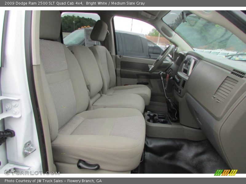Bright White / Medium Slate Gray 2009 Dodge Ram 2500 SLT Quad Cab 4x4