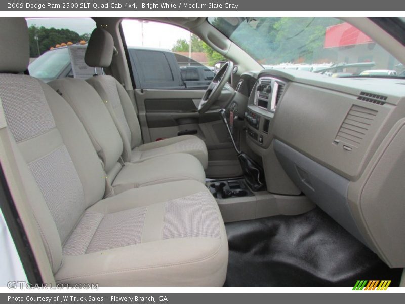 Bright White / Medium Slate Gray 2009 Dodge Ram 2500 SLT Quad Cab 4x4