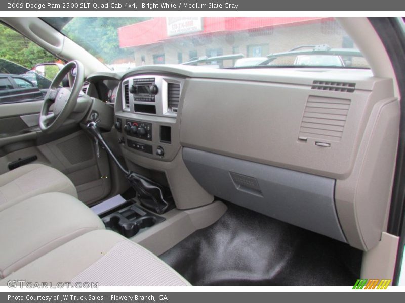 Bright White / Medium Slate Gray 2009 Dodge Ram 2500 SLT Quad Cab 4x4