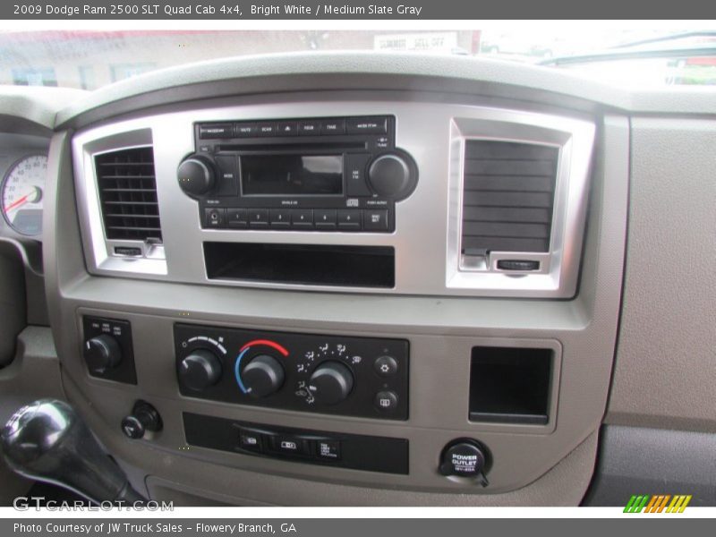 Bright White / Medium Slate Gray 2009 Dodge Ram 2500 SLT Quad Cab 4x4