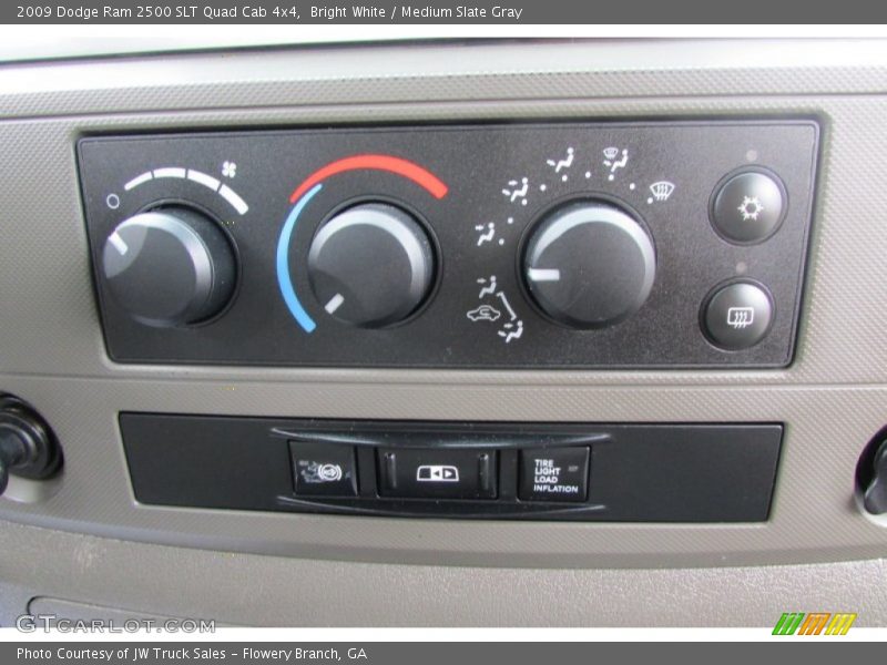 Bright White / Medium Slate Gray 2009 Dodge Ram 2500 SLT Quad Cab 4x4