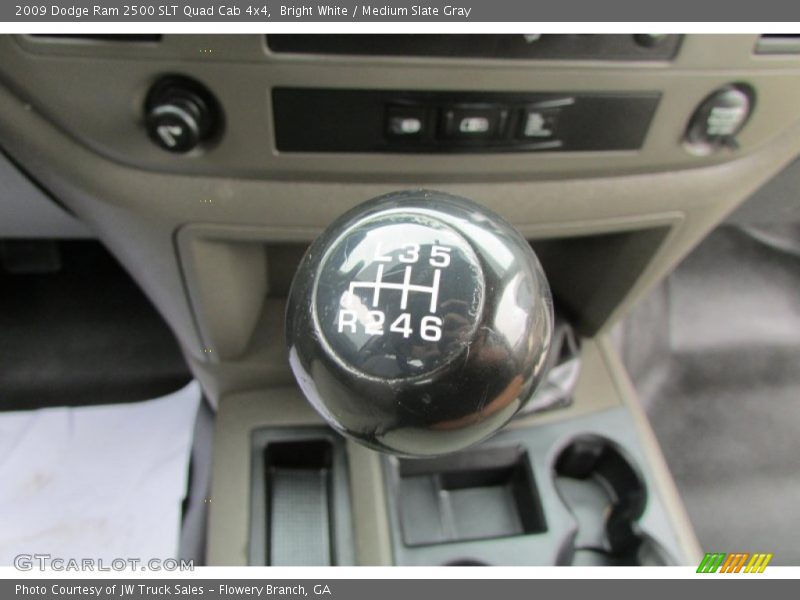 Bright White / Medium Slate Gray 2009 Dodge Ram 2500 SLT Quad Cab 4x4
