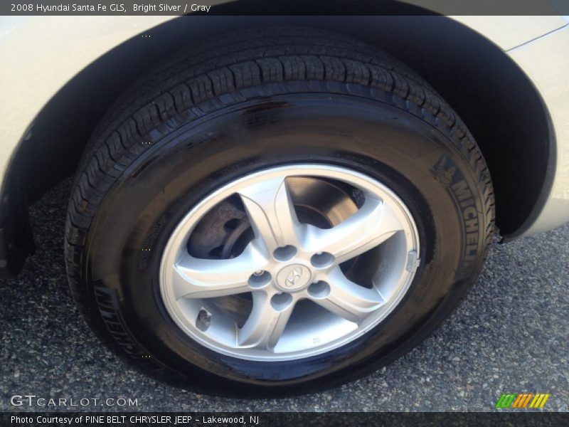 Bright Silver / Gray 2008 Hyundai Santa Fe GLS