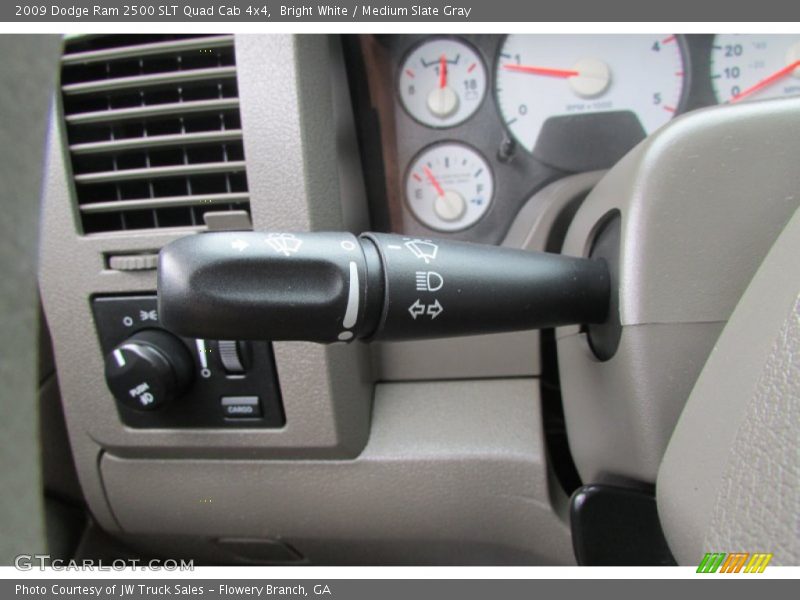 Bright White / Medium Slate Gray 2009 Dodge Ram 2500 SLT Quad Cab 4x4