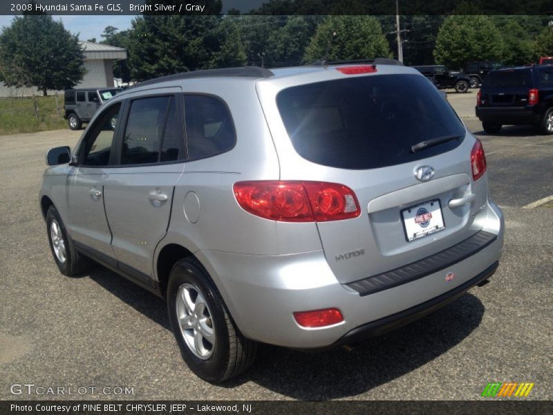 Bright Silver / Gray 2008 Hyundai Santa Fe GLS