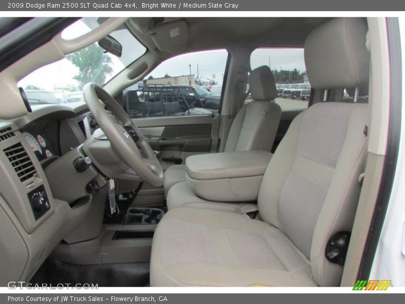 Bright White / Medium Slate Gray 2009 Dodge Ram 2500 SLT Quad Cab 4x4