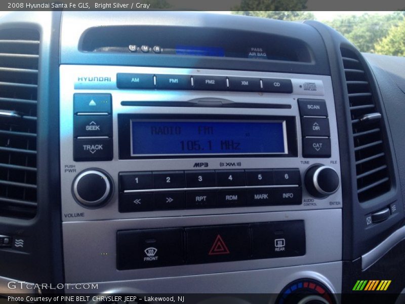 Bright Silver / Gray 2008 Hyundai Santa Fe GLS