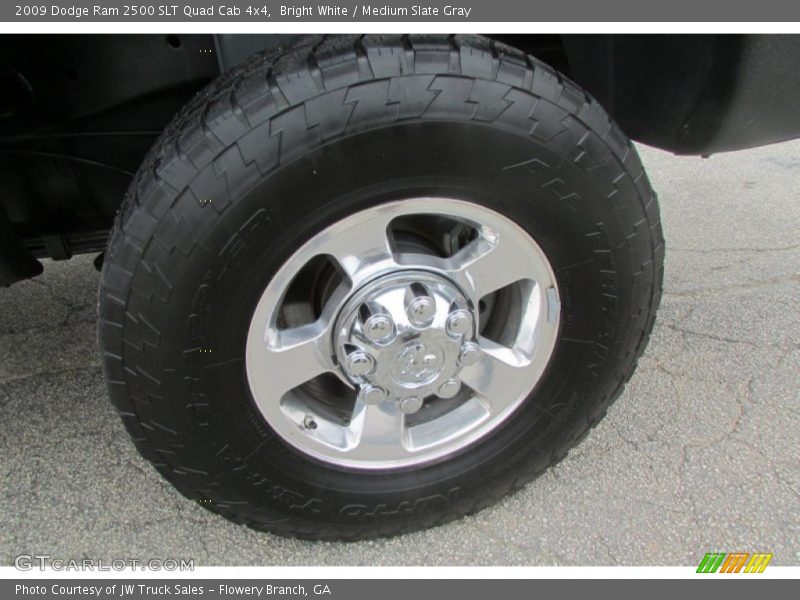 Bright White / Medium Slate Gray 2009 Dodge Ram 2500 SLT Quad Cab 4x4