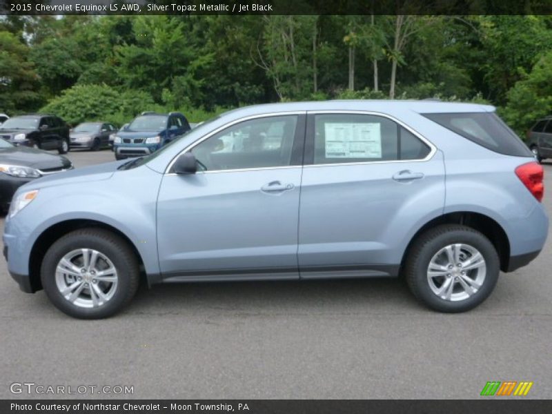 Silver Topaz Metallic / Jet Black 2015 Chevrolet Equinox LS AWD