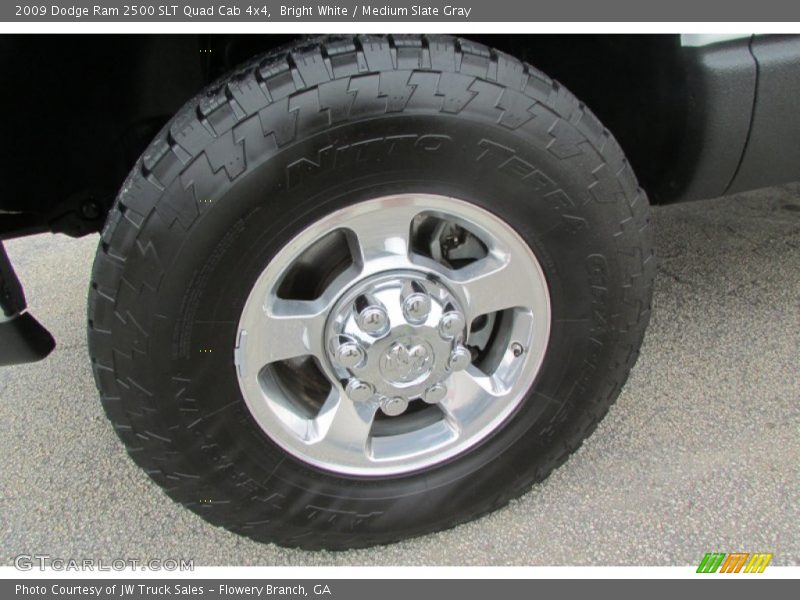Bright White / Medium Slate Gray 2009 Dodge Ram 2500 SLT Quad Cab 4x4