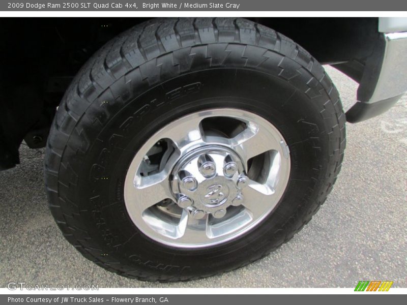 Bright White / Medium Slate Gray 2009 Dodge Ram 2500 SLT Quad Cab 4x4