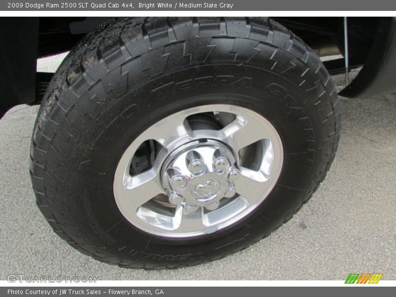 Bright White / Medium Slate Gray 2009 Dodge Ram 2500 SLT Quad Cab 4x4