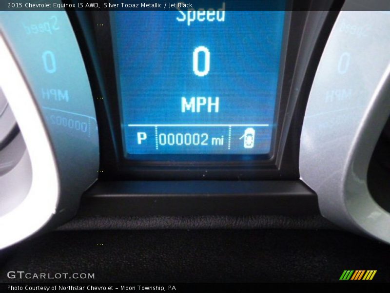 Silver Topaz Metallic / Jet Black 2015 Chevrolet Equinox LS AWD