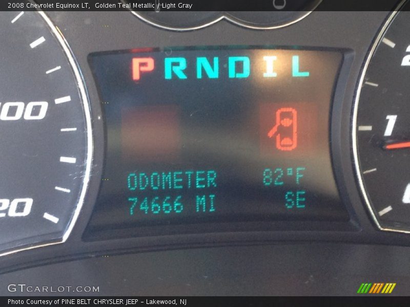 Golden Teal Metallic / Light Gray 2008 Chevrolet Equinox LT