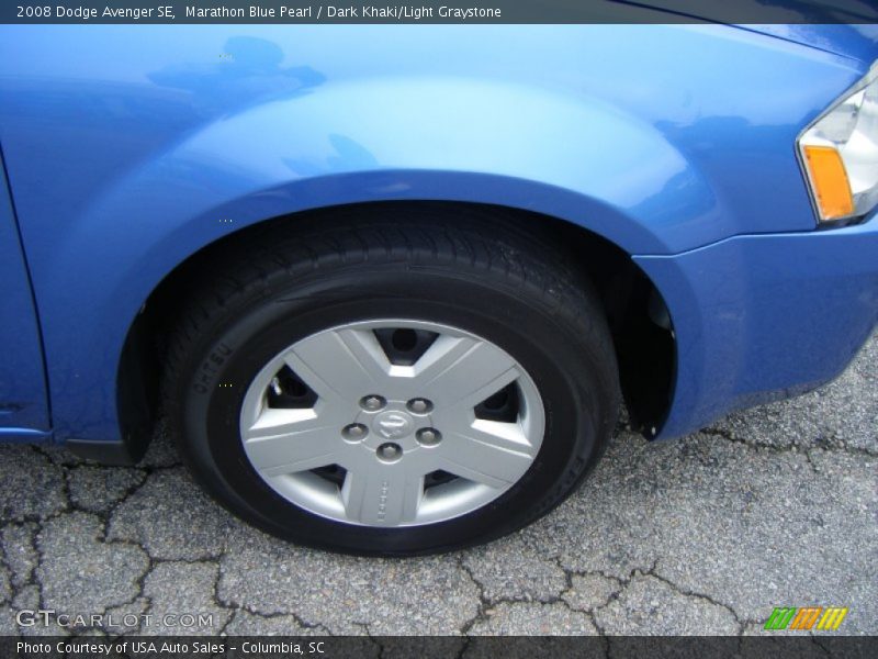 Marathon Blue Pearl / Dark Khaki/Light Graystone 2008 Dodge Avenger SE