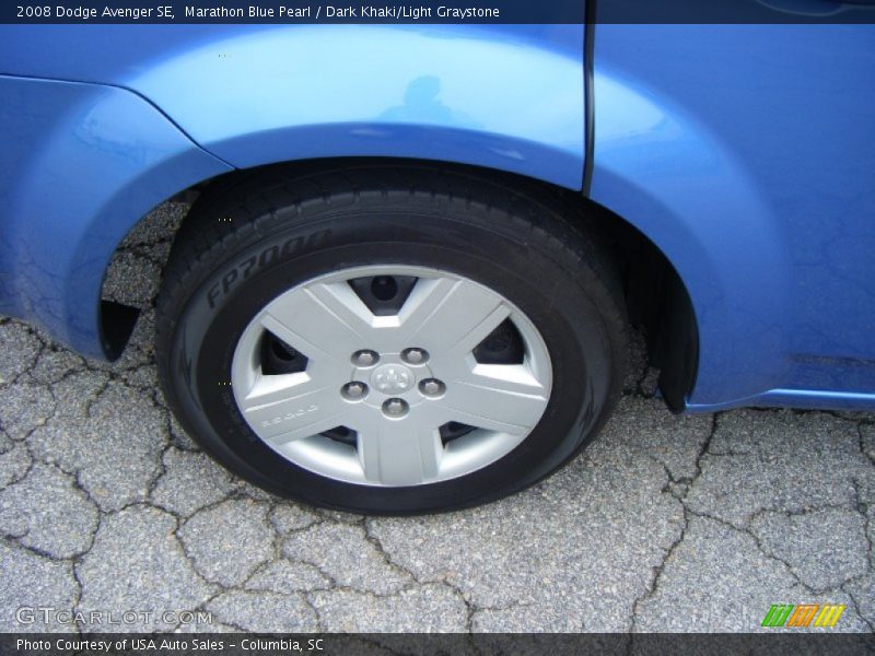 Marathon Blue Pearl / Dark Khaki/Light Graystone 2008 Dodge Avenger SE