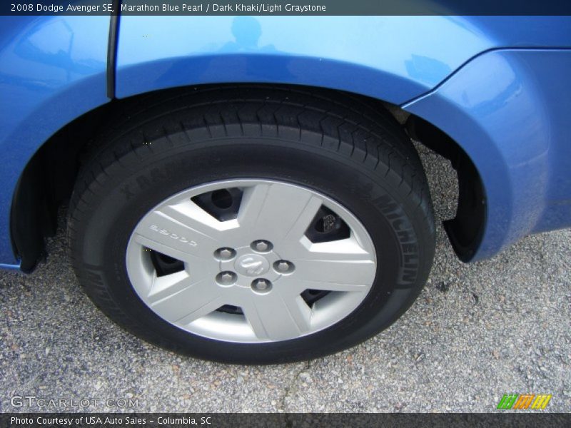 Marathon Blue Pearl / Dark Khaki/Light Graystone 2008 Dodge Avenger SE