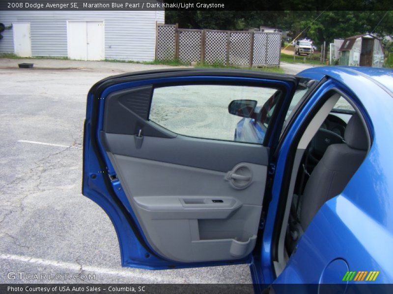 Marathon Blue Pearl / Dark Khaki/Light Graystone 2008 Dodge Avenger SE