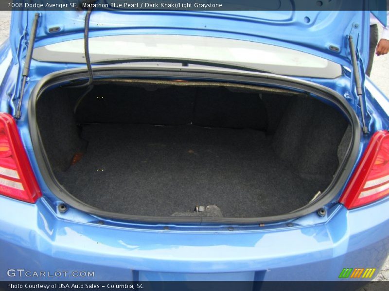 Marathon Blue Pearl / Dark Khaki/Light Graystone 2008 Dodge Avenger SE