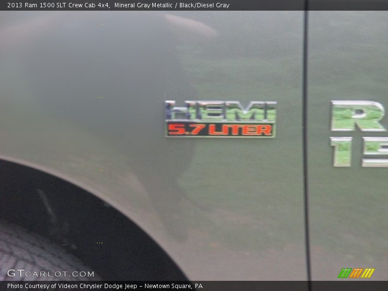 Mineral Gray Metallic / Black/Diesel Gray 2013 Ram 1500 SLT Crew Cab 4x4