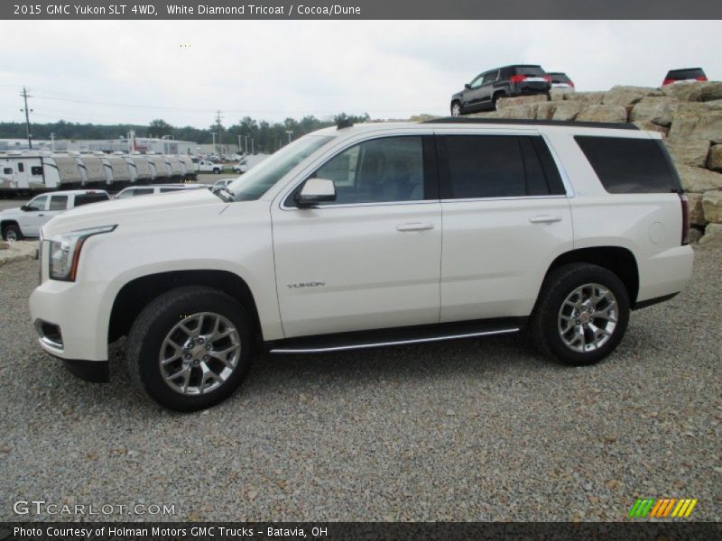 White Diamond Tricoat / Cocoa/Dune 2015 GMC Yukon SLT 4WD