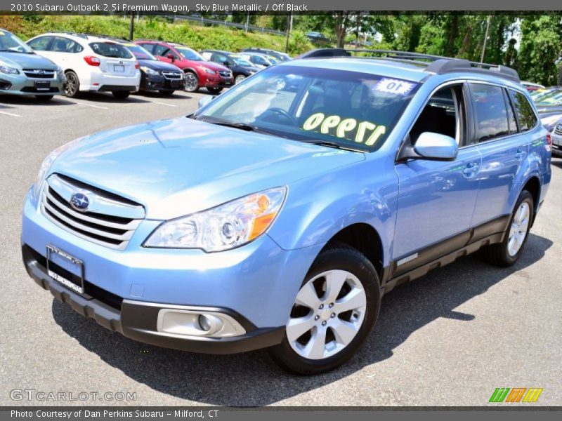 Sky Blue Metallic / Off Black 2010 Subaru Outback 2.5i Premium Wagon