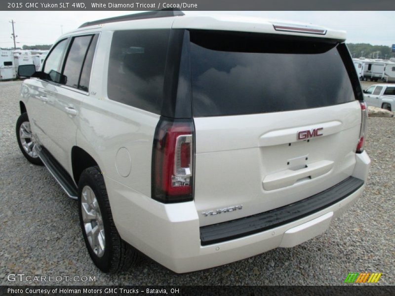 White Diamond Tricoat / Cocoa/Dune 2015 GMC Yukon SLT 4WD