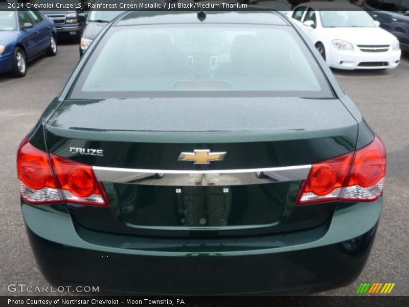 Rainforest Green Metallic / Jet Black/Medium Titanium 2014 Chevrolet Cruze LS