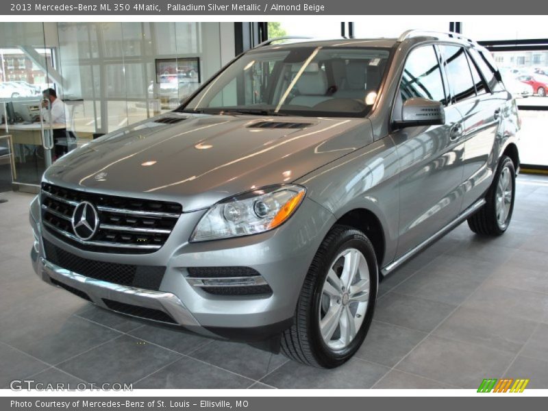 Palladium Silver Metallic / Almond Beige 2013 Mercedes-Benz ML 350 4Matic