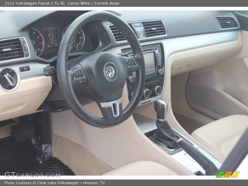 Candy White / Cornsilk Beige 2012 Volkswagen Passat 2.5L SE