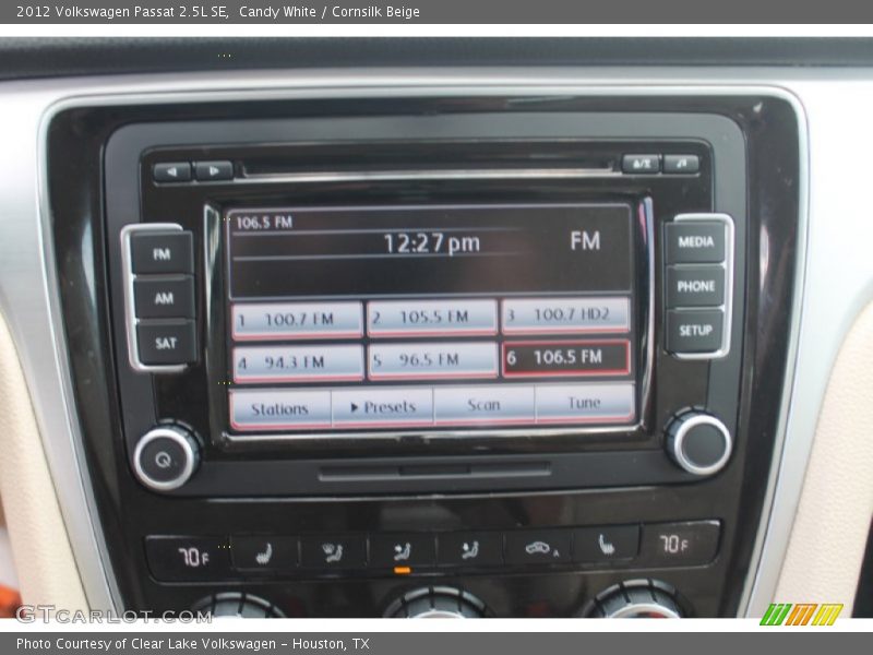 Candy White / Cornsilk Beige 2012 Volkswagen Passat 2.5L SE