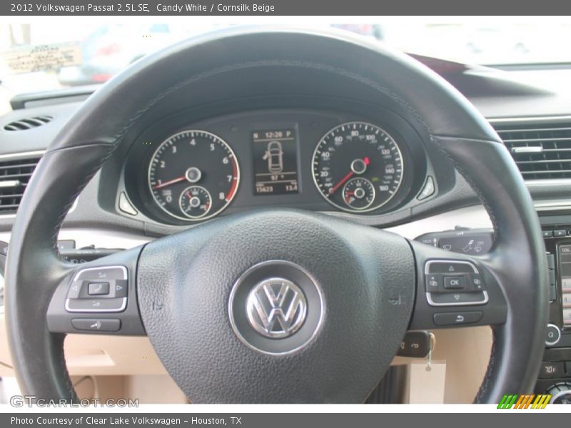 Candy White / Cornsilk Beige 2012 Volkswagen Passat 2.5L SE