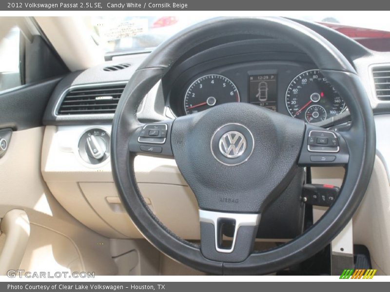Candy White / Cornsilk Beige 2012 Volkswagen Passat 2.5L SE