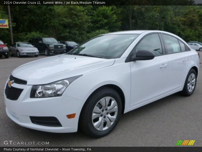 Summit White / Jet Black/Medium Titanium 2014 Chevrolet Cruze LS