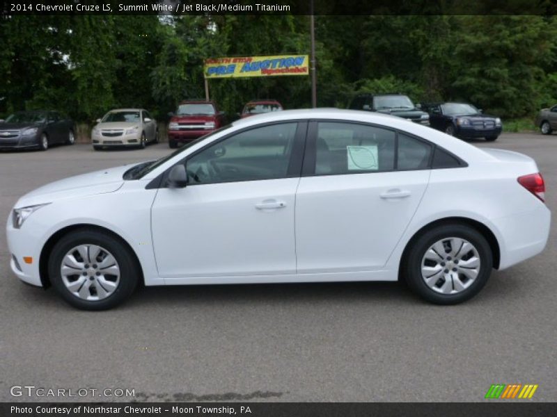 Summit White / Jet Black/Medium Titanium 2014 Chevrolet Cruze LS