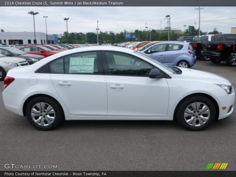 Summit White / Jet Black/Medium Titanium 2014 Chevrolet Cruze LS