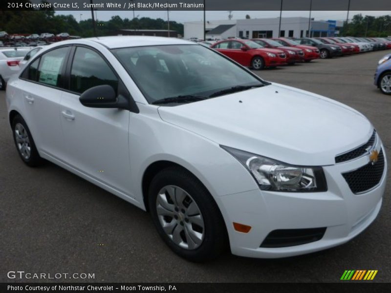 Summit White / Jet Black/Medium Titanium 2014 Chevrolet Cruze LS